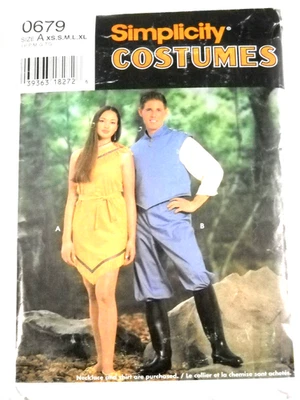 Pocahontas John Smith Costume size XS-XL Simplicity 0679/9729 Sewing Pattern - Image 1 of 2
