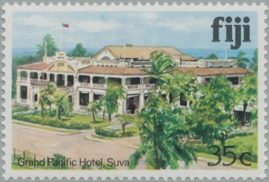 REPÚBLICA DE FIJI - 1980 - Grand Pacific Hotel, Suva - Sello MNH - Scott #420 Foto 1 de 1