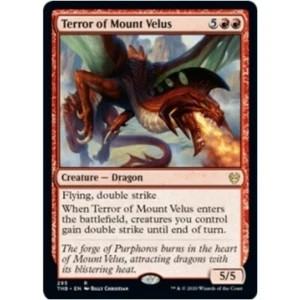 TERROR OF MOUNT VELUS CASI NUEVO Theros From Beyond Magic The Gathering Rojo - Dragón Raro - Imagen 1 de 1