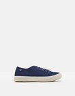 Joules Womens Coast Pump Canvas Lace Up Trainers - French Navy - Adult 8