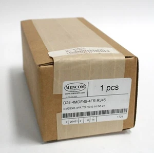 Mencom D24-4MDE45-4FR-RJ45 Network connector, Ethernet 4 Pole M12 D-Coded 4 Port - Picture 1 of 8