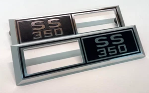 1968 Chevelle Impala Nova 'SS 350' Emblem Marker Light Bezel Front Fender Billet - Picture 1 of 15