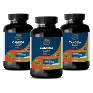 CANDIDA AWAY Probiotic Pure Herbc Detox & Skin Cleanser 3 Bottles-180 Capsules - Picture 1 of 2