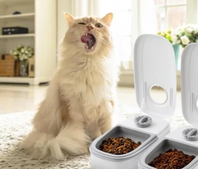 2er set Timer Automatischer Hunde Katzen Futterspender Katzenfütterung - Bild 1 von 4