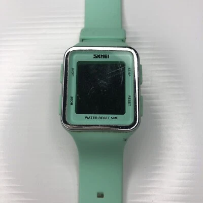 Reloj retro deportivo X10 SKMEI WR50M verde menta azul LED gelatina silicona sin probar Foto 1 de 4