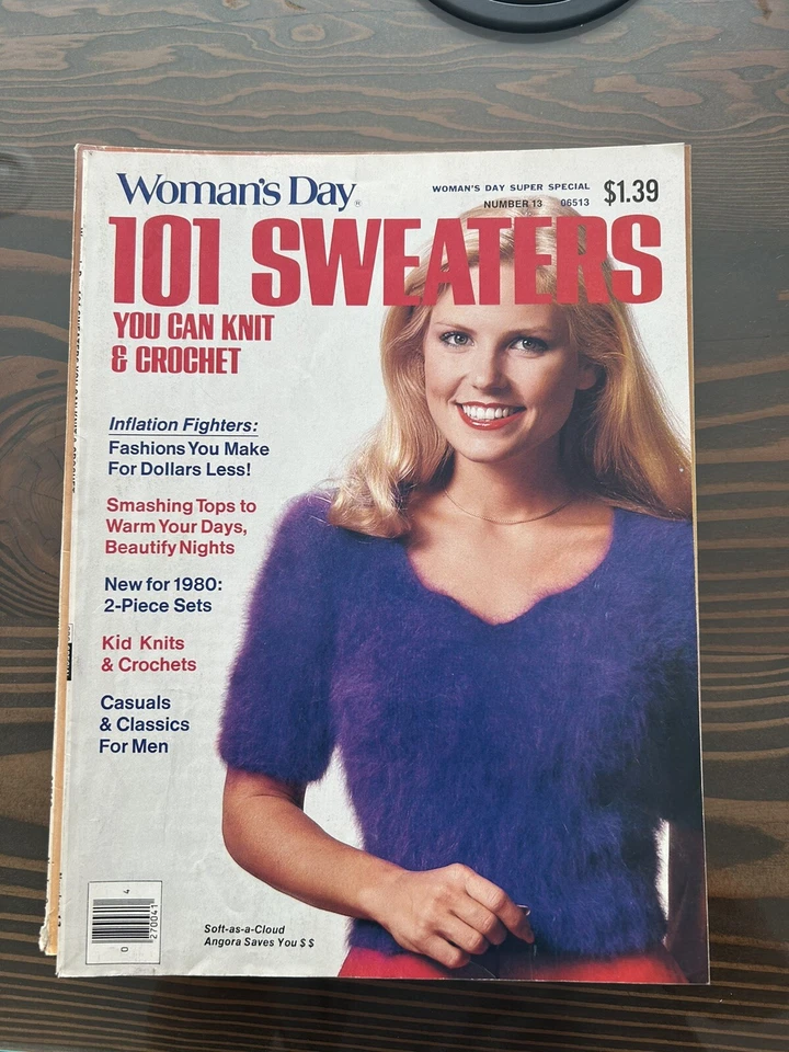 Woman's Day 101 SWEATERS Magazine - 1980   YOU CAN KNIT & CROCHET - Image 1 of 1