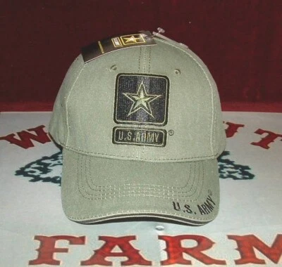 US Army Olive Drab Star Emblem 100% Cotton Embroidered Military Licensed Cap. - Image 1 of 4