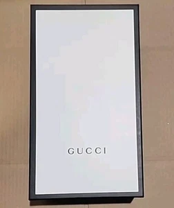 Authentic Gucci Black & White Empty Shoe Box 14 1/2" x 8” x 5 1/2 w/Dust Bags - Picture 1 of 5