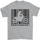 Moto Code-Barres Moto Motard T-Shirt 100% Coton