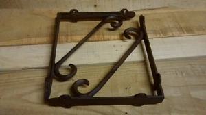 4 cast iron Antique Style BAR BROWN Shelf Brackets  - Picture 1 of 3