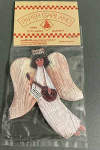 Guirnalda de papel de ángel de Navidad de Santa Lucía importadores del medio oeste 8+ pies vintage años 90 - Imagen 1 de 5