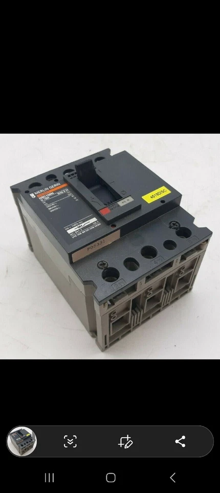 MERLIN GERIN NSE34100 100 A 480V 3-POLE 50/60HZ --TESTED--- - Image 1 of 1