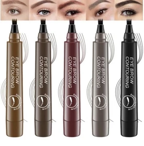 Microblading Tattoo Eyebrow Ink Pen Long Lasting Eye Brow Pencil 3D Fork Makeup - Picture 1 of 8