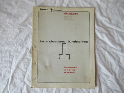 1970 Electrolier lighting art deco luminaires catalog No. 177 brochure - Image 1 of 4