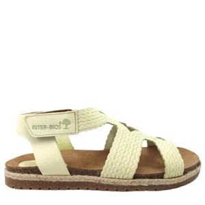 COMODA SANDALIA BIO MUJER INTER-BIOS 4420 PIEL TRENZADA VERDE - Imagen 1 de 5