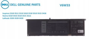 Batteria Dell V6W33 Inspiron: 5310, 3511, 5510, 5410, 5518, 3510 Oryginalna - Zdjęcie 1 z 4