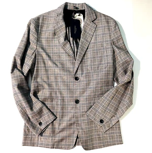 Blazer Rag & Bone misto lana USA a quadri sottile 2 bottoni senza foderato Patrick Uomo 40 nuovo con etichette - Foto 1 di 2