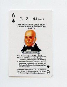 #TN27212 JOHN QUINCY ADAMS #6S President Info Trading Card