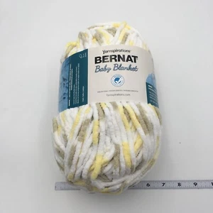 Bernat Baby Blanket Yarn 10.5oz Skein Color Yellow White Chicks Bunnies - Picture 1 of 4