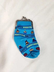 Happy Birthday Baby Sock Coin Purse - Picture 1 of 7
