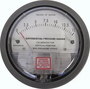 Nuevo manómetro diferencial WC de 0-15 pulgadas DPGJH200015X - Imagen 1 de 7