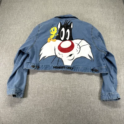 Lonney Tunes членов только джинсовая куртка женщин размер 3 X синий Tweety Ans Sylvester - Изображение 1 из 4