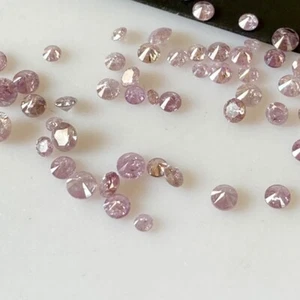 Natural Loose Pink Diamonds Round Shape Diamonds 1.50 to 2.00 MM Size Lot - Picture 1 of 10