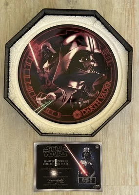 Star Wars Darth Vader Cards Inc Limited Edition Collectors Plate with COA & Box - Image 1 of 4