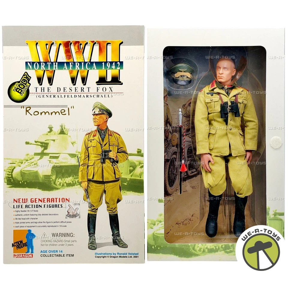 12" WWII Dragon Action Figure Rommel The Desert Fox North Africa 1942 70035