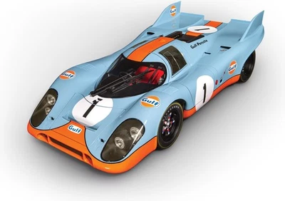 New Pocher Porsche 917 K Gulf Monza 1971 KIT 1:8 Model Car Blue HK118 KidBX - Immagine 1 di 4