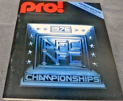 1976 PRO NFL FOOTBALL PROGRAM MINNESOTA VIKINGS VS LA RAMS RARE NFC CHAMPIONSHIP - Image 1 of 4