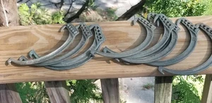 LOT OF 10 ANTIQUE RAIN GUTTER AND DOWNSPOUT HOLDERS SUPPORTS - Picture 1 of 19