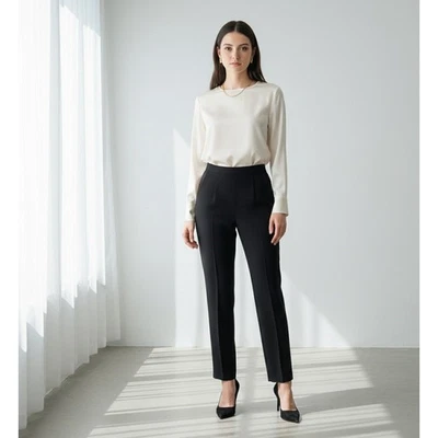 Pantalones Fabrizio Gianni Mujer 12 Minimalistas Tranquilos Lujo Trabajo Oficina Sirena Fiesta  Foto 1 de 4