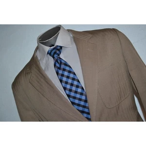 233396 Nat Nast Blazer Traje Chaqueta Bronceado Diseño Espiga Talla Grande Para Hombre - Imagen 1 de 9