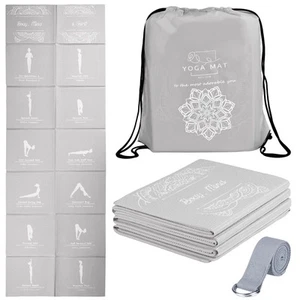 Foldable Yoga Mat for Women, Non Slip Exercise Mat for Home Gym, 5mm Travel Y... - Picture 1 of 6