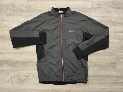 Asics Athletic Jacket Women Larg Black Gray Ultra Runner Full Zip Pocket Stretch - Image 1 of 4