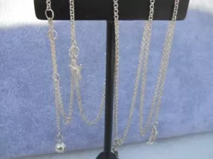 925 Körper Bauch Bikini Kette mit Schildkröte Charms Handarbeit massiv Sterlingsilber - Bild 1 von 4