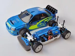 Tamiya TT01e Rc Auto Sonderanfertigung Subaru Imprezza tt01 + Upgrades + Radio - Bild 1 von 17