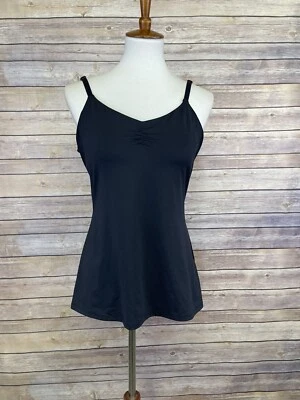 Camiseta sin mangas Fabletics grande Alejandra espalda retorcida negra elástica absorbente de humedad Foto 1 de 4