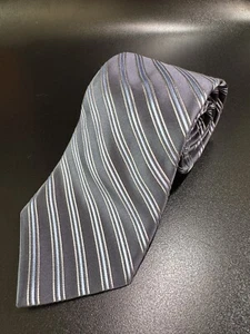 Cravatta da collo uomo DKNY blu 100% seta made in USA - Foto 1 di 8