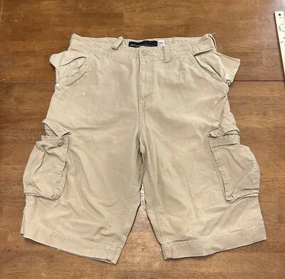 Pantalones Cortos Carga Rocawear Talla 36 Tostado Beige Caqui Y2K Foto 1 de 4