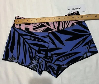 Pantalones Cortos Hurley Mujer Nuevos con Etiquetas Talla Pequeña Rosa, Azul y Negro con Cremallera Foto 1 de 4
