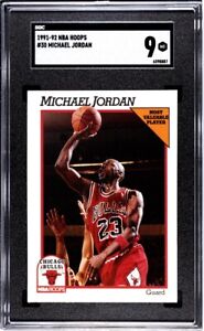 1991-92 NBA Hoops - #30 Michael Jordan SGC 9 Chicago Bulls Legend!!!