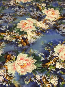 Hardy'sTextile 100%Silk Satin Digital Print DIY Dress Scarf Skirt Top Skirt(#51) - Picture 1 of 1