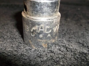 Mac Tools V286 7/8" SAE 1/2" Drive Shallow Chrome 6-pt Socket Made in USA - Picture 1 of 2