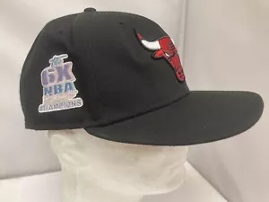 Chicago Bulls New Era 59Fifty 6x Campeones de las Finales de la NBA Equipado 7 1/2 Sombrero Gorra Parche - Imagen 1 de 10
