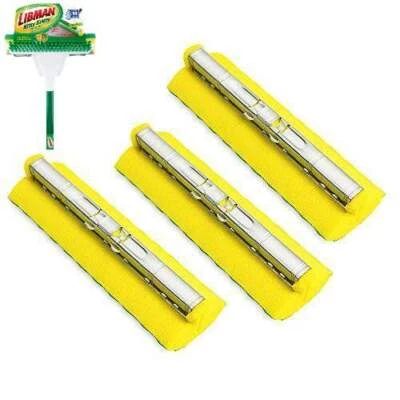 Repuesto de cabezal de repuesto para fregona rodillo Libman Nitty Gritty, verde amarillo, paquete de 3 Foto 1 de 4