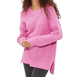 New American Eagle Oversized Crewneck Sweater Pink Dreamspun Knit Size Medium - Picture 1 of 17