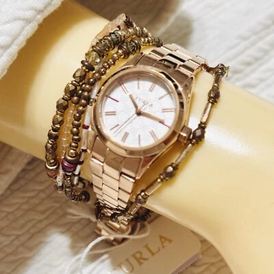 NWT Furla Eva Woman's Quartz Rose Gold Tone Watch R4253101522 - Image 1 of 4