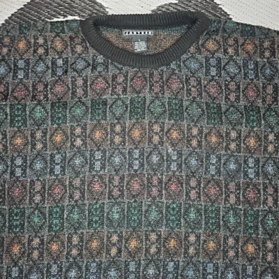 Vintage Jantzen Colorful Acrylic Grandpa Sweater Men's Large Cosby Multicolor  - Image 1 of 4